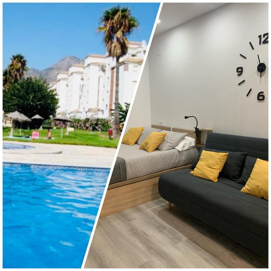 בנאלמדנה Precioso Estudio Frente Al Mar Con Piscina מראה חיצוני תמונה